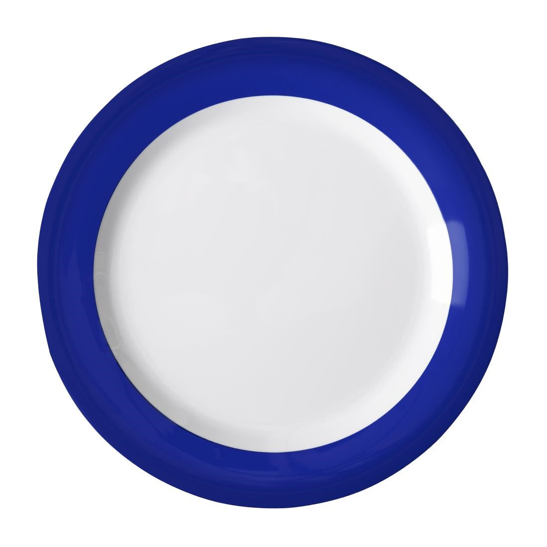 DX437 Olympia Kristallon Gala Melamine Blue Rim Plates 268mm (Pack of 6)