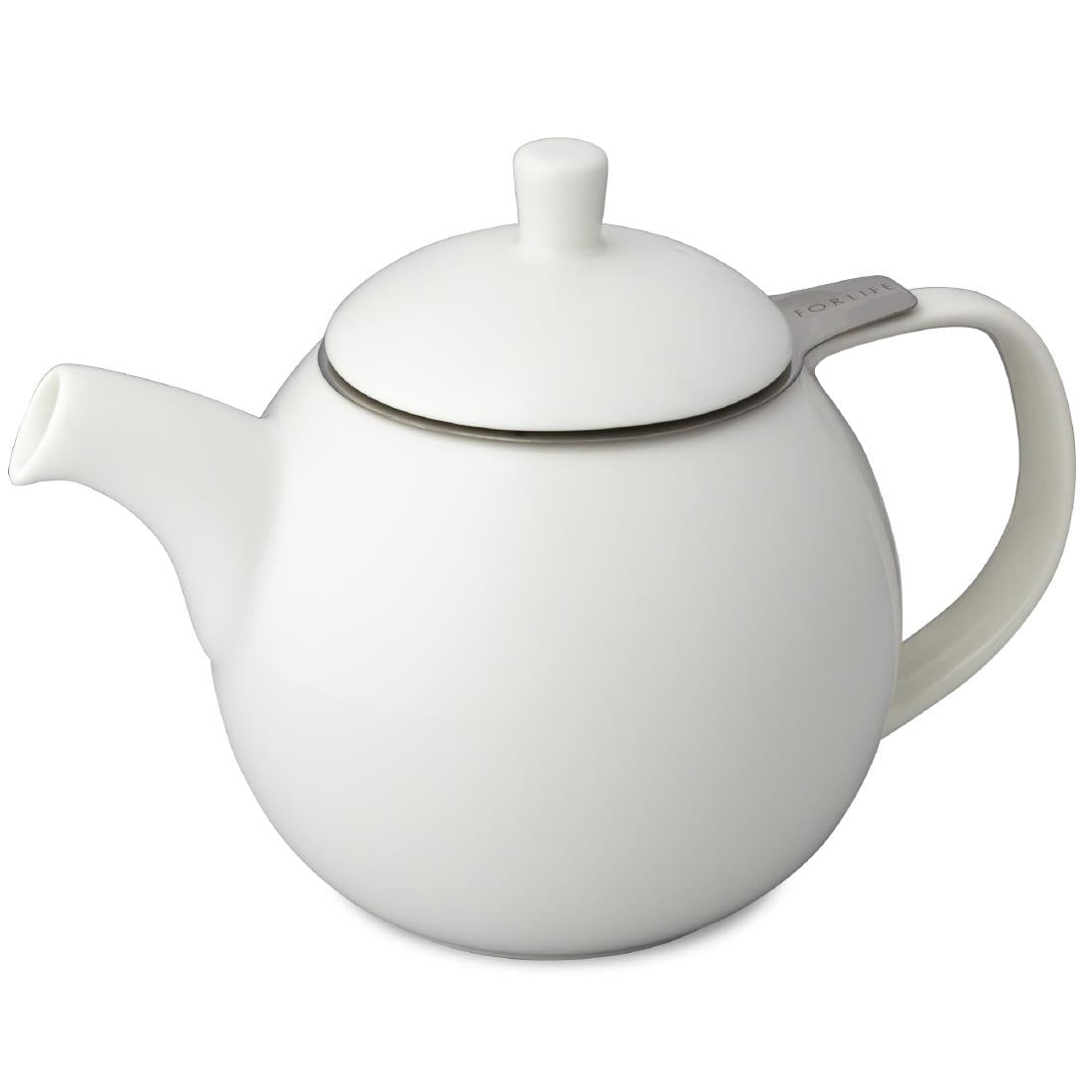 DX495 Forlife White Curve Teapot 45oz