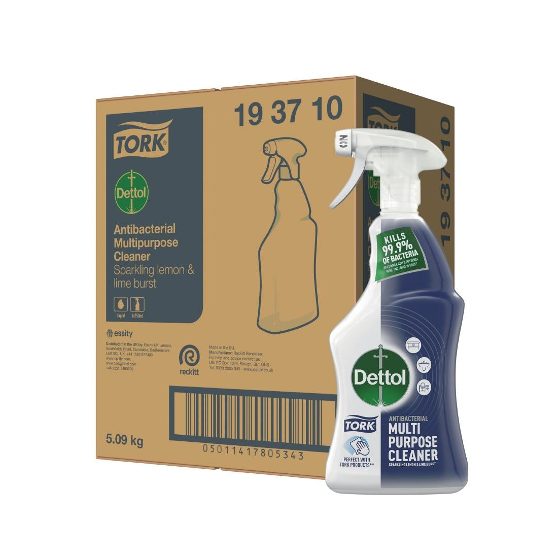 DX509 Tork Dettol Antibacterial Multi-Purpose Cleaner 1x 750ml