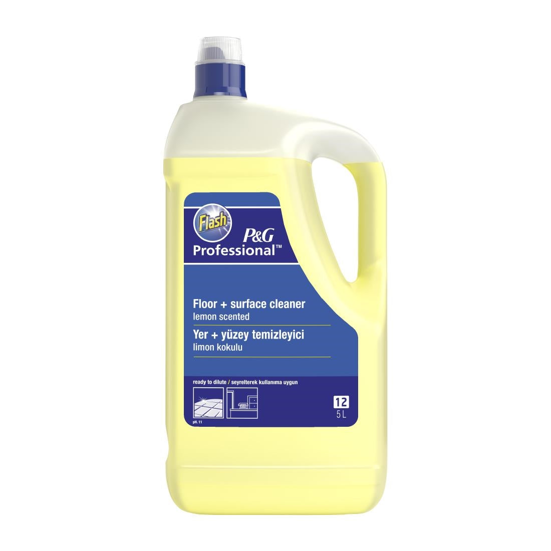 DX551 Flash Professional 12 Floor and Surface Cleaner Lemon (Pack of 2 x 5Ltr)