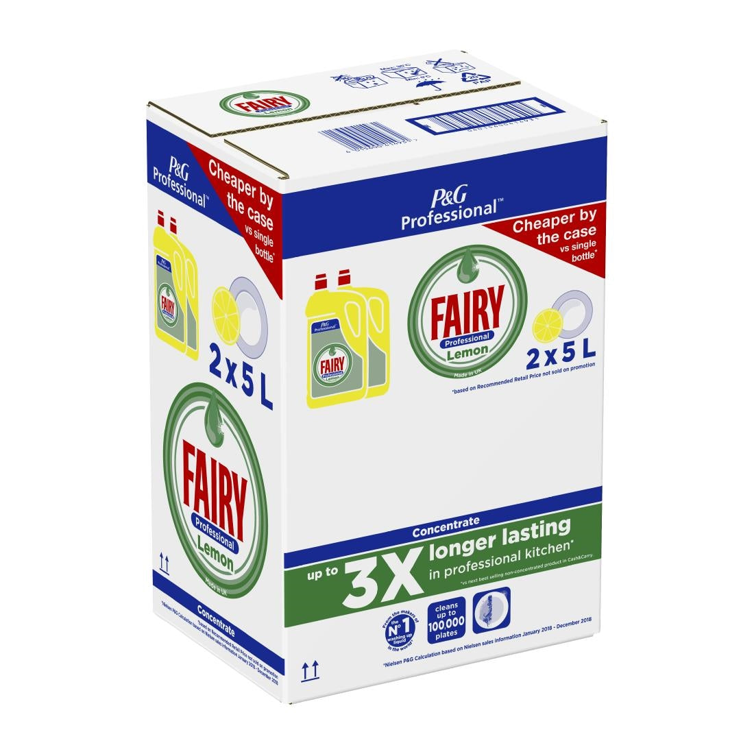 DX553 Fairy Professional Washing Up Liquid Lemon 5Ltr (Pack of 2)