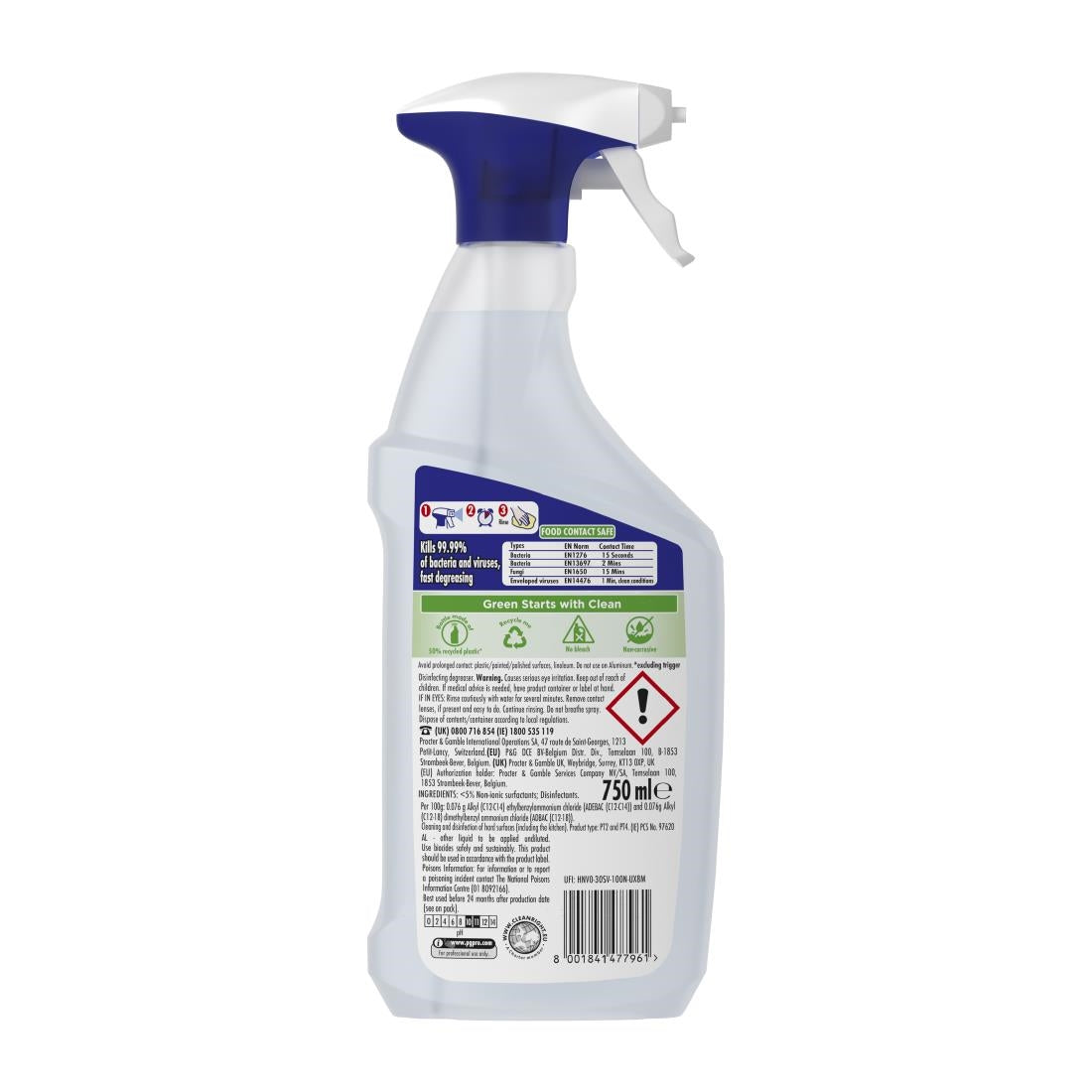 DX565 Flash Professional Disinfecting Power Degreaser Cleaning Spray 750ml (Pack of 6)
