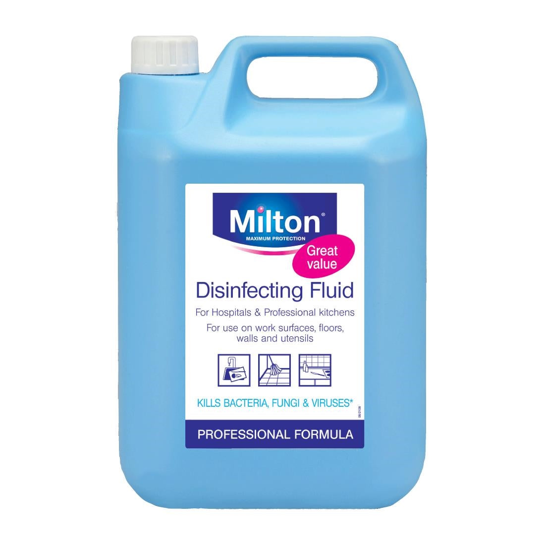 DX567 Milton Professional Disinfecting Fluid 5Ltr (Pack of 2)