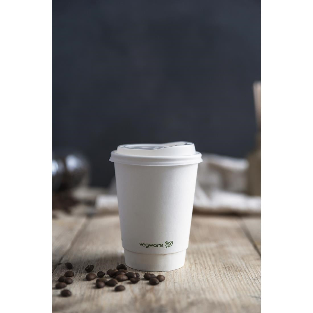 DX577 Vegware Hot Cup White Double Wall 12oz 89-Series (Pack of 500)