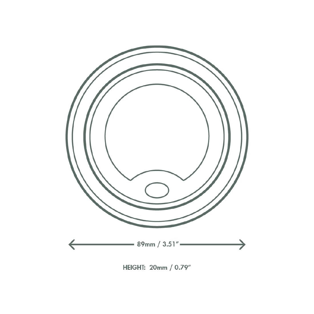 DX580 Vegware Hot Cup Lid Moulded Fibre 89-Series (Pack of 1000)