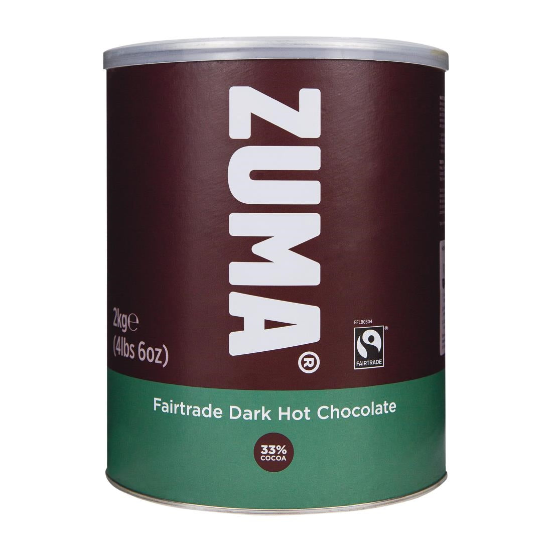 DX613 Zuma Fairtrade Dark Hot Chocolate (33% Cocoa) 2kg Tin