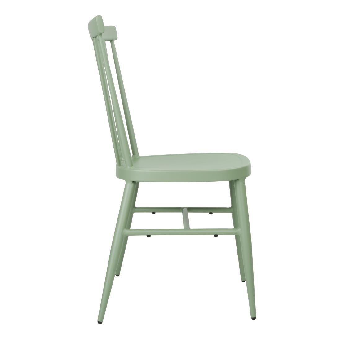DX687 Bolero Windsor Aluminium Green Chairs (Pack of 4)