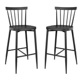 DX688 Bolero Windsor Aluminium Black High Stools (Pack of 2)