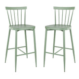 DX689 Bolero Windsor Aluminium Green High Stools (Pack of 2)