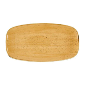 DX781 Churchill Stonecast Tangerine Chefs' Oblong Plate No. 4 (355 x 189mm) (Pack of 6) - JD Catering Equipment Solutions Ltd