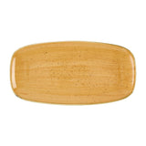 DX782 Churchill Stonecast Tangerine Chefs' Oblong Plate No. 3 (298 x 153mm) (Pack of 12)