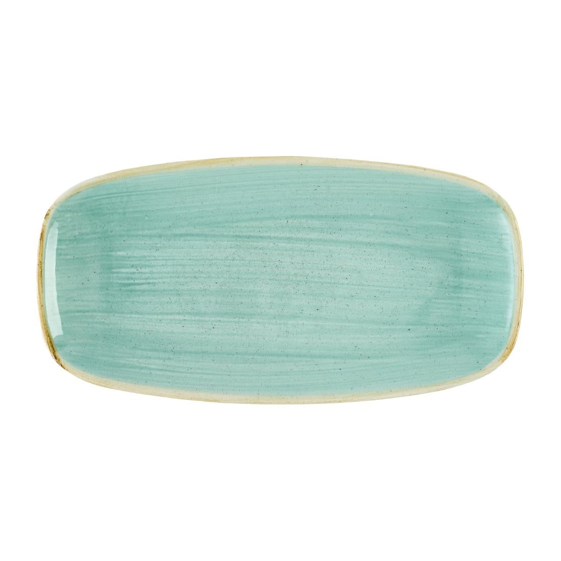 DX793 Churchill Stonecast Mint Chefs' Oblong Plate No. 3 (298 x 153mm) (Pack of 12)