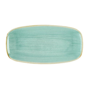 DX793 Churchill Stonecast Mint Chefs' Oblong Plate No. 3 (298 x 153mm) (Pack of 12) - JD Catering Equipment Solutions Ltd