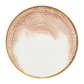 DX795 Churchill Studio Prints Homespun Accents Coral Coupe Plate 260mm (Pack of 12) - JD Catering Equipment Solutions Ltd
