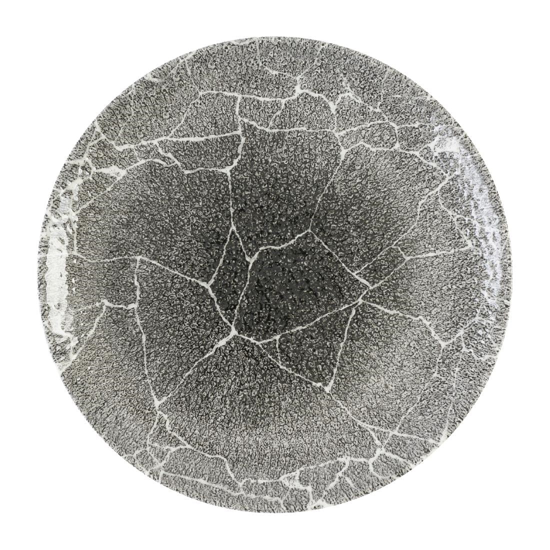 DX804 Churchill Studio Prints Kintsugi Quartz Black Coupe Plate 288mm (Pack of 12)