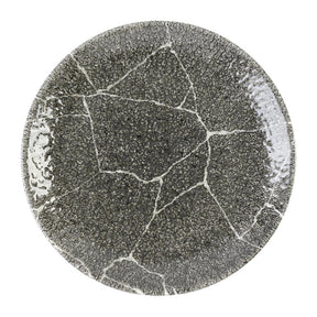 DX807 Churchill Studio Prints Kintsugi Quartz Black Coupe Plate 165mm (Pack of 12) - JD Catering Equipment Solutions Ltd