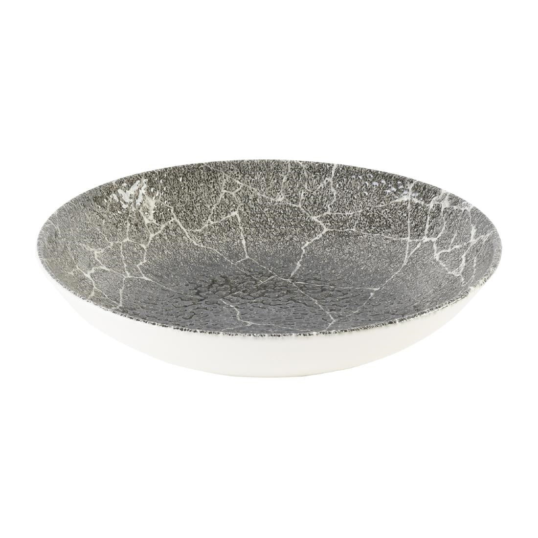 DX808 Churchill Studio Prints Kintsugi Quartz Black Coupe Bowl 248mm(Pack of 12)