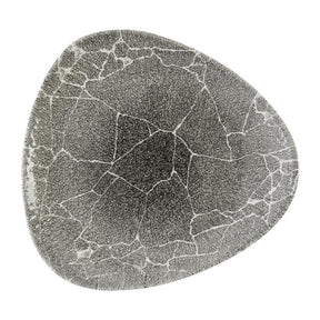 DX810 Churchill Studio Prints Kintsugi Quartz Black Triangle Plate 265mm (Pack of 12) - JD Catering Equipment Solutions Ltd