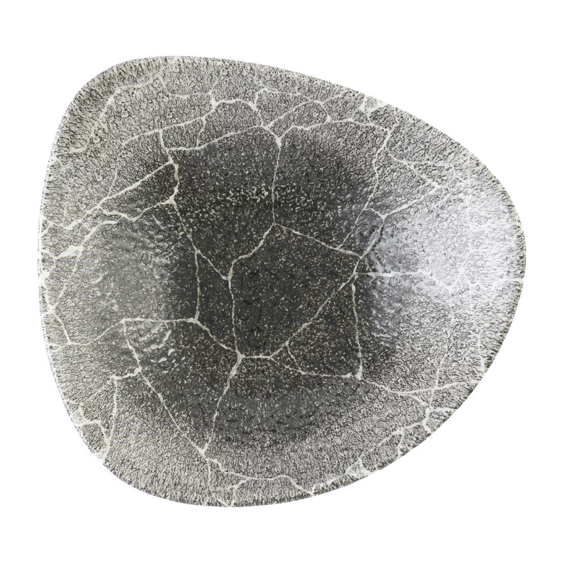 DX812 Churchill Studio Prints Kintsugi Quartz Black Triangle Bowl 235mm (Pack of 12)