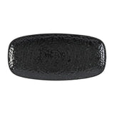 DX828 Churchill Studio Prints Homespun Chroma Carbon Chefs' Oblong Plate No. 2 (269 x 127mm) (Pack of 12) - JD Catering Equipment Solutions Ltd
