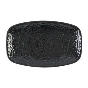 DX829 Churchill Studio Prints Homespun Chroma Carbon Chefs' Oblong Plate No. 1 (200 x 121mm)(Pack of 12) - JD Catering Equipment Solutions Ltd
