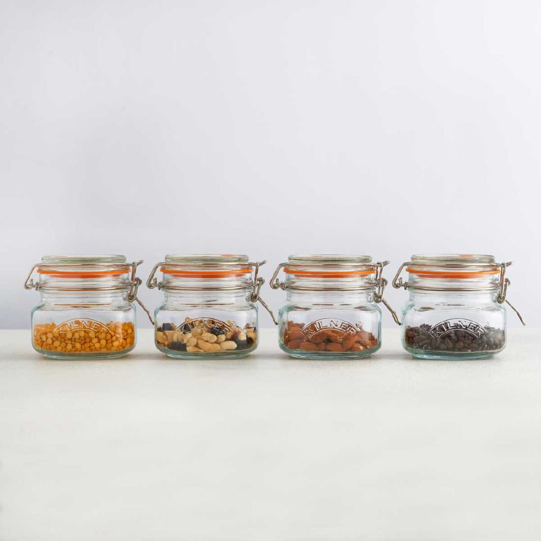 DX961 Kilner Square Clip Top JarÂ 0.5LtrÂ (Pack 4)