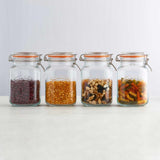 DX963 Kilner Square Clip Top Jar 1.5Ltr (Pack 4)