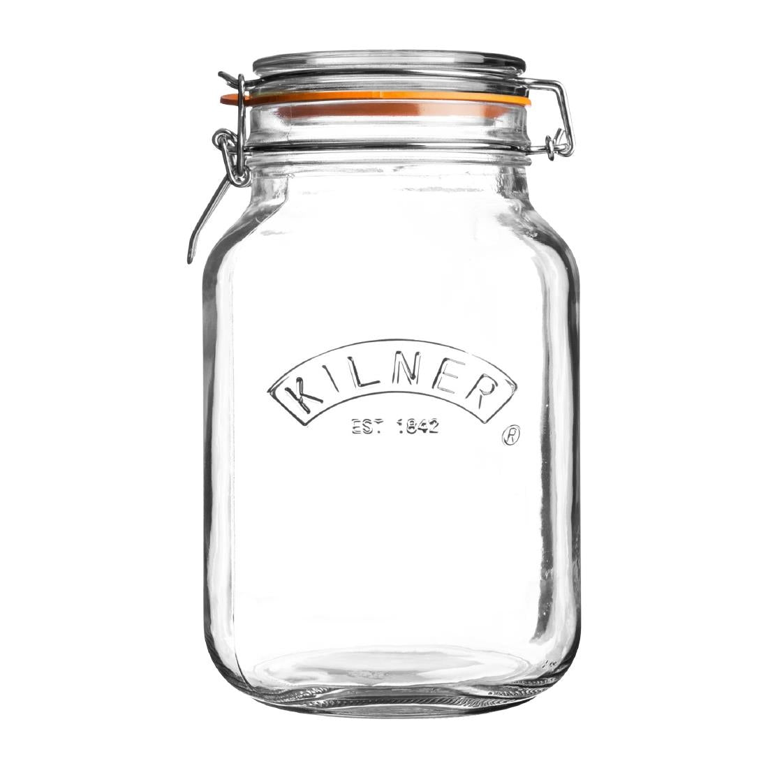 DX963 Kilner Square Clip Top Jar 1.5Ltr (Pack 4)