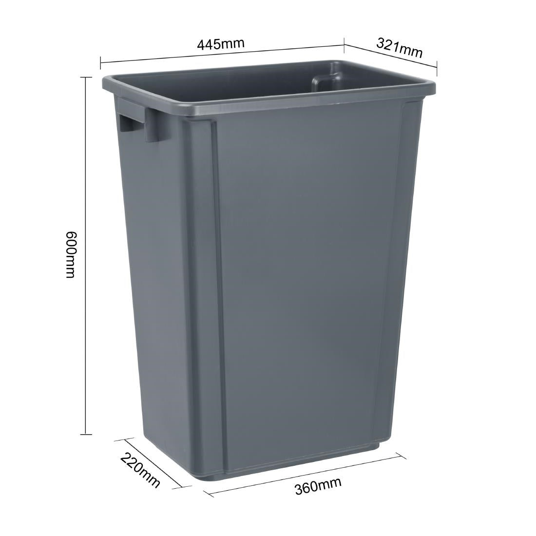 DX965 Jantex Slim Bin 60Ltr Grey