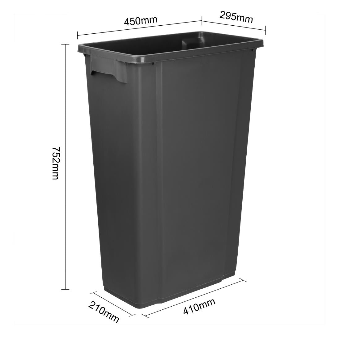 DX966 Jantex Slim Bin 80Ltr Black