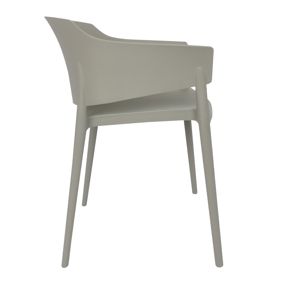 DX970 Bolero Lorenzo Cafe Chairs Medium Grey (Pack of 2)