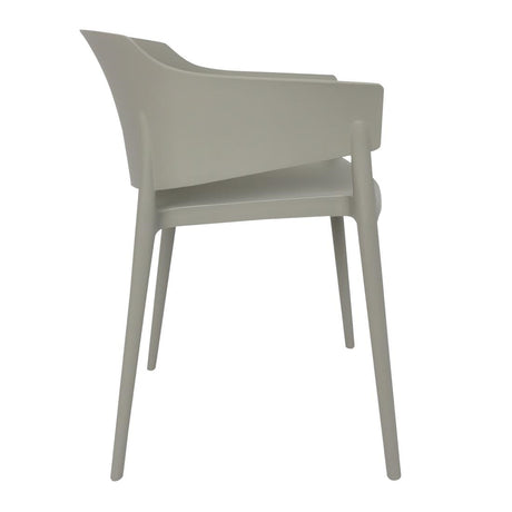 DX970 Bolero Lorenzo Cafe Chairs Medium Grey (Pack of 2)