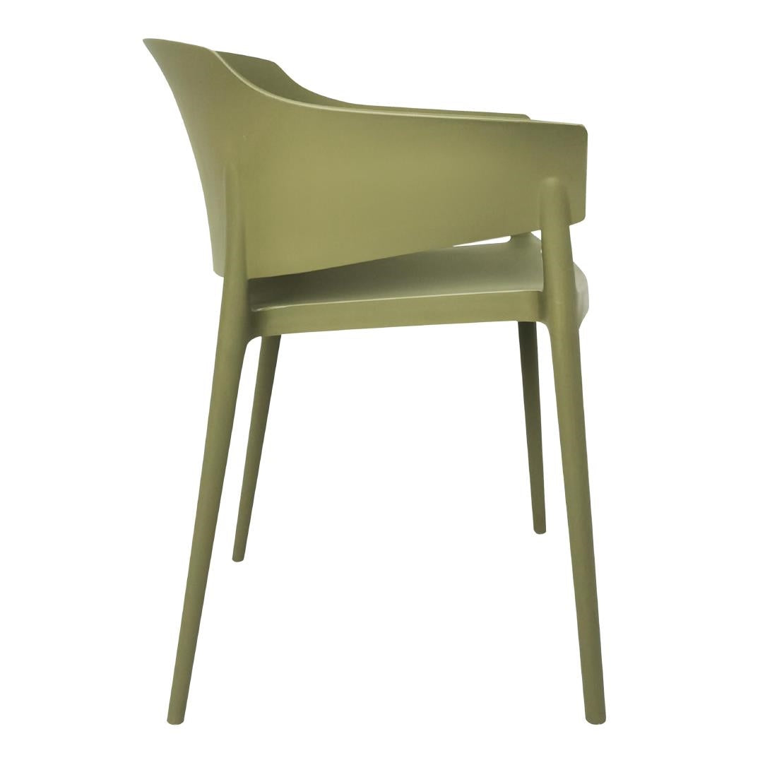 DX971 Bolero Lorenzo Cafe Chairs Green Tea (Pack of 2)