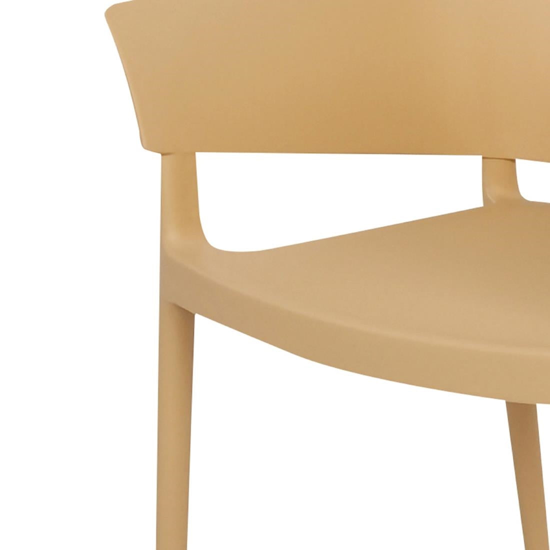 DX972 Bolero Lorenzo Cafe Chairs Warm Cream (Pack of 2)