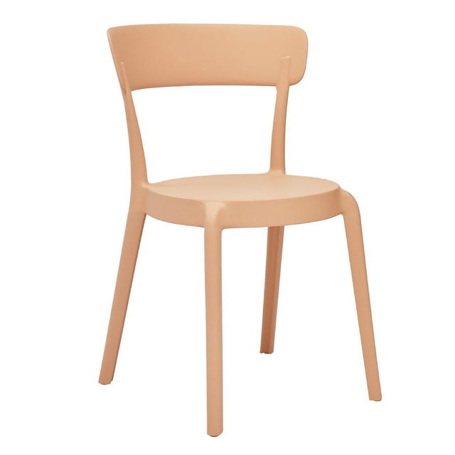 DX975 Bolero Mila CafÃ© Chairs Light Salmon (Pack of 2)