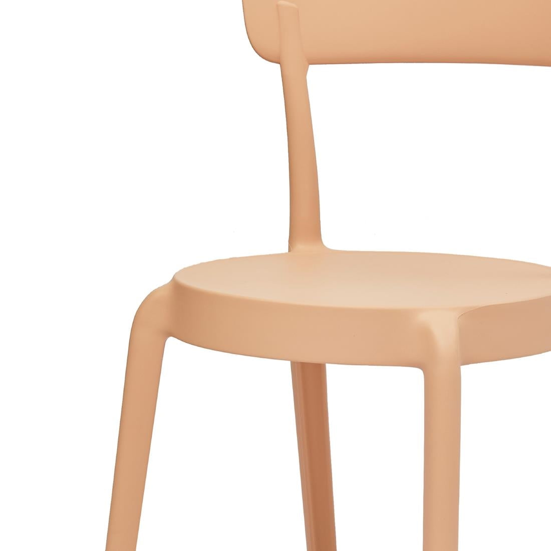 DX975 Bolero Mila CafÃ© Chairs Light Salmon (Pack of 2)