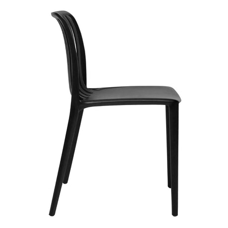 DX976 Bolero Verona CafÃ© Chairs Black (Pack of 2)