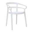 DX979 Bolero Mateo CafÃ© Chairs White (Pack of 2)