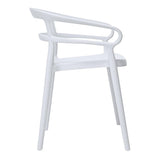 DX979 Bolero Mateo CafÃ© Chairs White (Pack of 2)