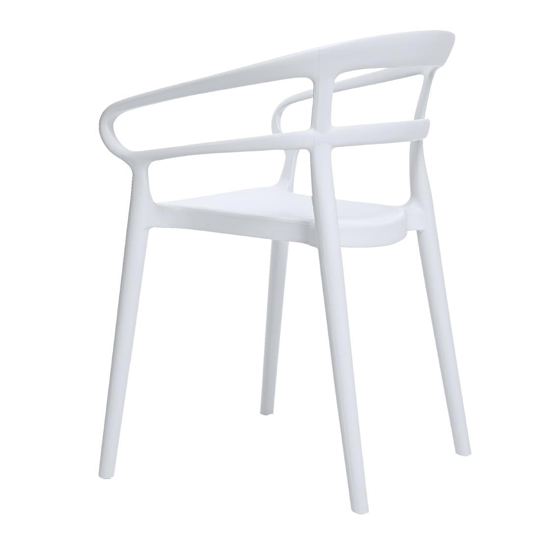 DX979 Bolero Mateo CafÃ© Chairs White (Pack of 2)