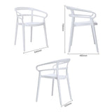 DX979 Bolero Mateo CafÃ© Chairs White (Pack of 2)