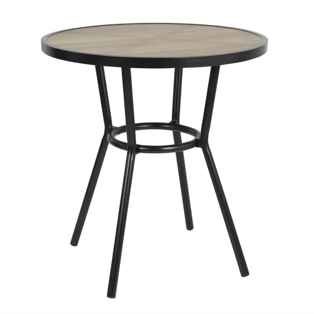 DX986 Bolero Marston Round Outdoor Table Black 700mm