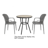 DX986 Bolero Marston Round Outdoor Table Black 700mm