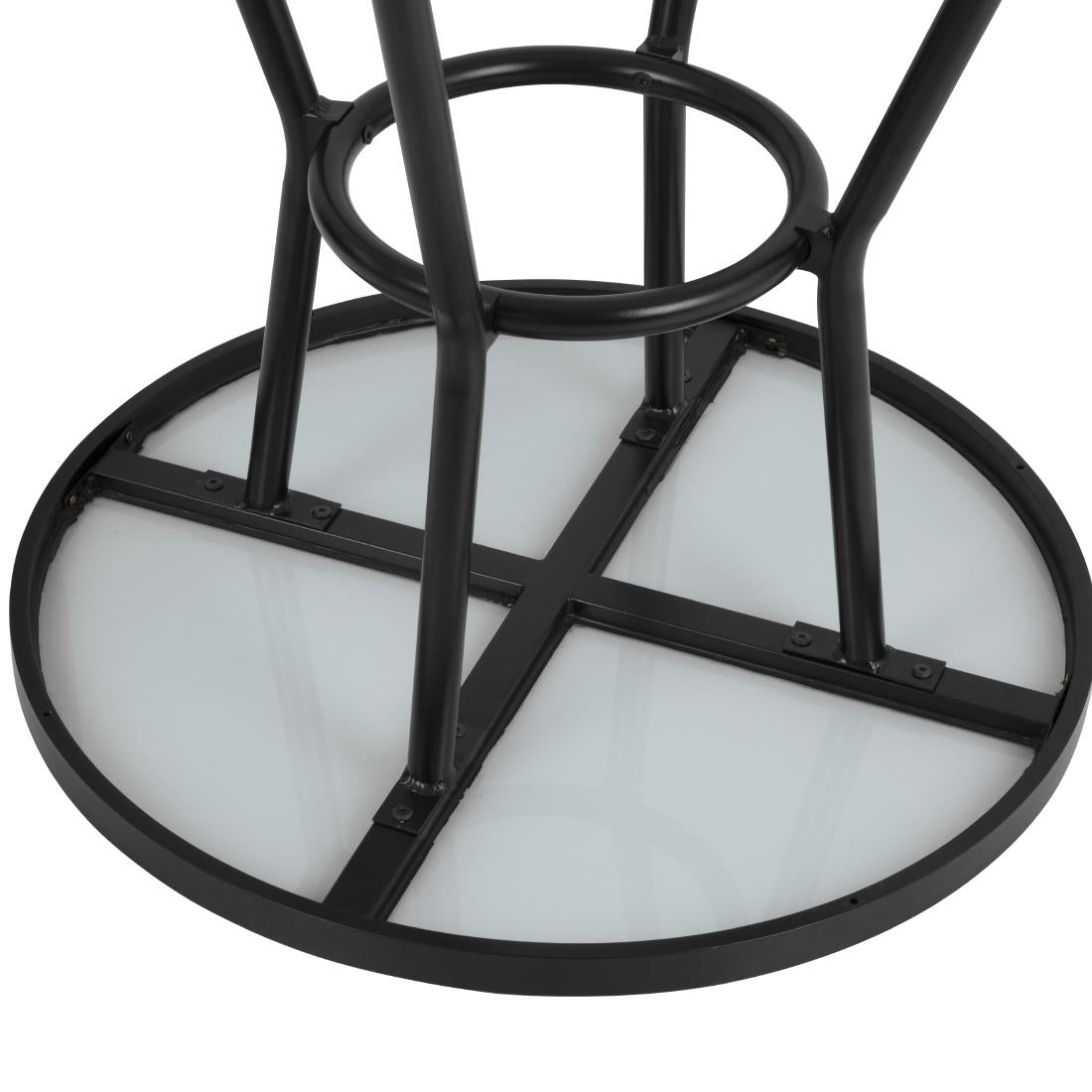 DX986 Bolero Marston Round Outdoor Table Black 700mm