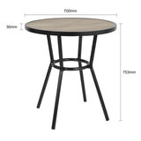 DX986 Bolero Marston Round Outdoor Table Black 700mm