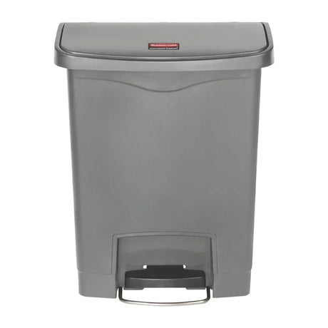 DY114 Rubbermaid Slim Jim Step On Front Step Pedal Bin Grey