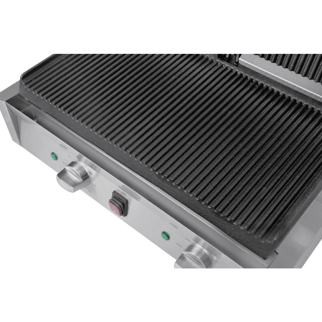 CU604 Buffalo Bistro Double Ribbed Contact Grill