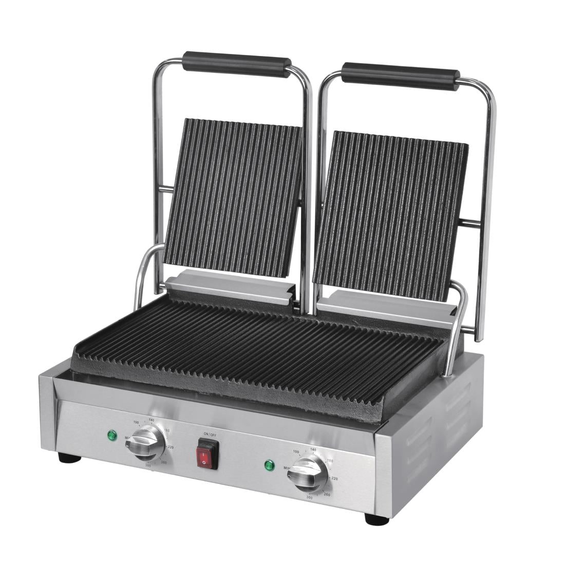 CU604 Buffalo Bistro Double Ribbed Contact Grill