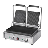 CU604 Buffalo Bistro Double Ribbed Contact Grill