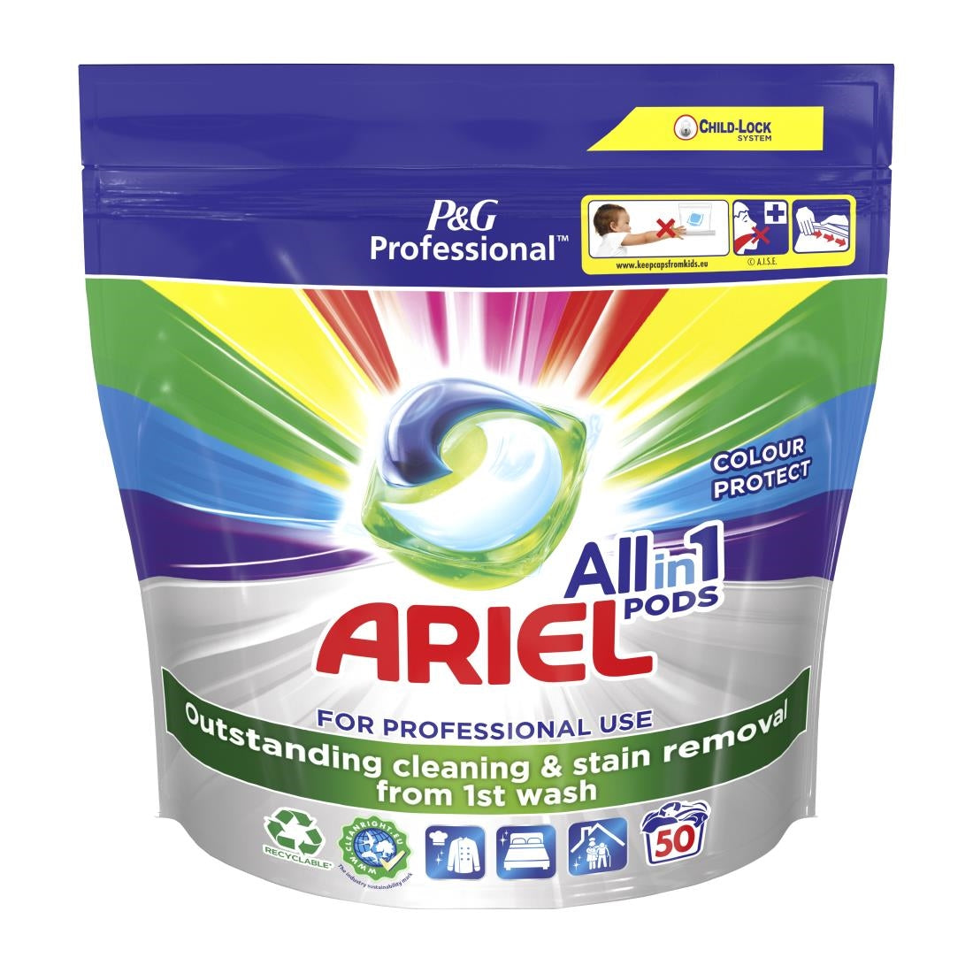 DZ457 Ariel Professional All-In-1 Pods Washing Liquid Laundry Detergent Colour (Pack of 100)